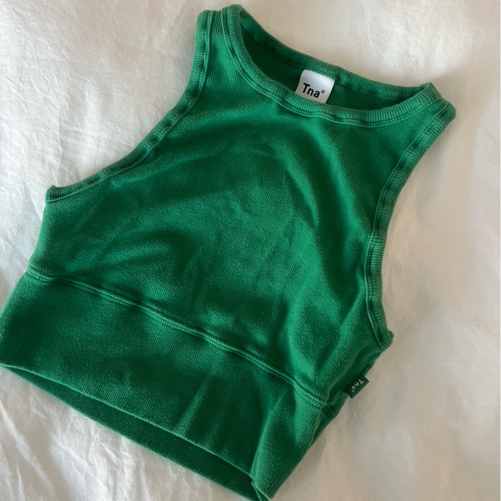 Aritzia Ribbed High Neck Tank